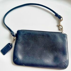 Great Condition Coach Black Leather Wristlet